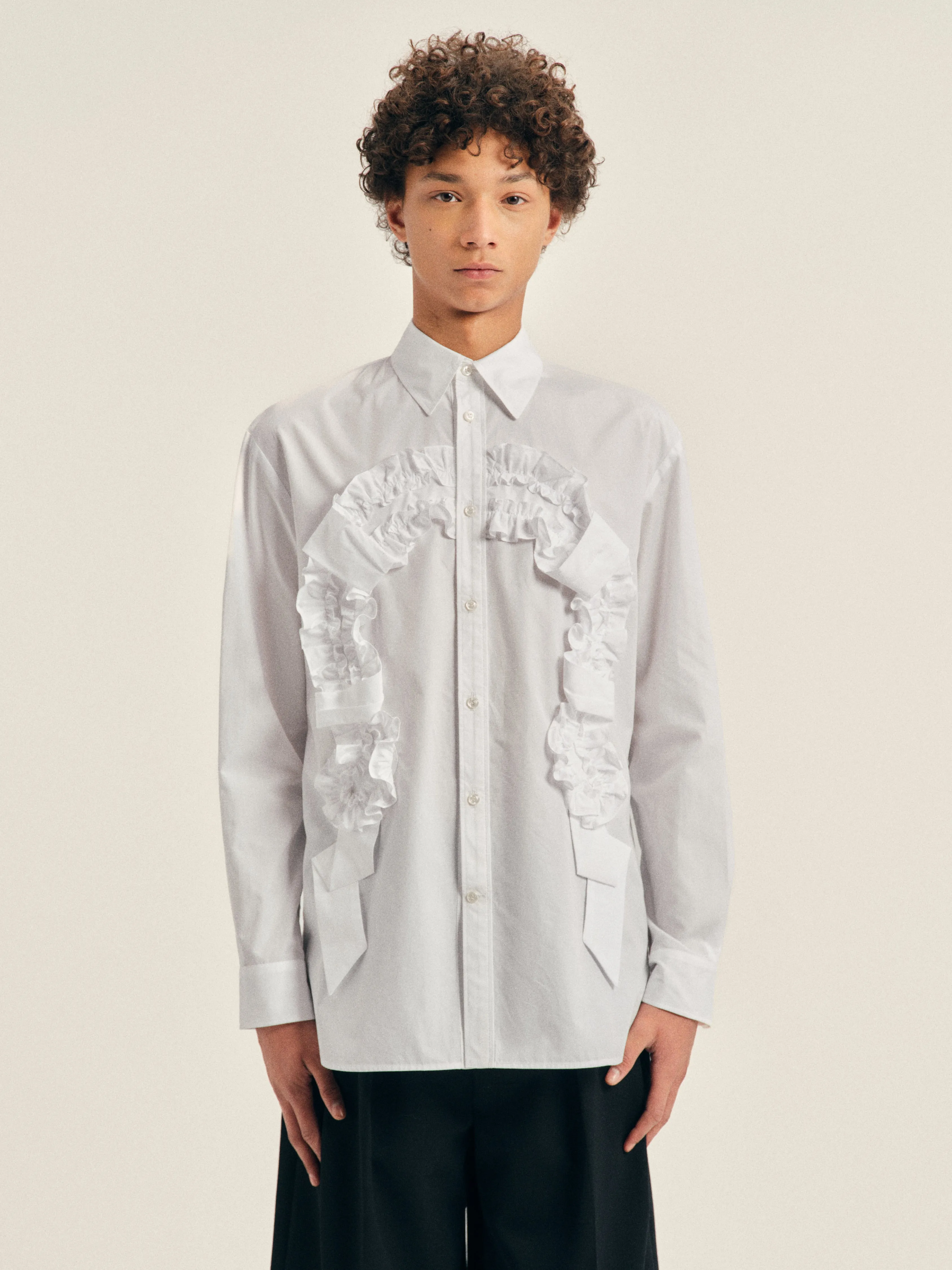 Ruffle Horseshoe Easy Shirt sold by Simone Rocha