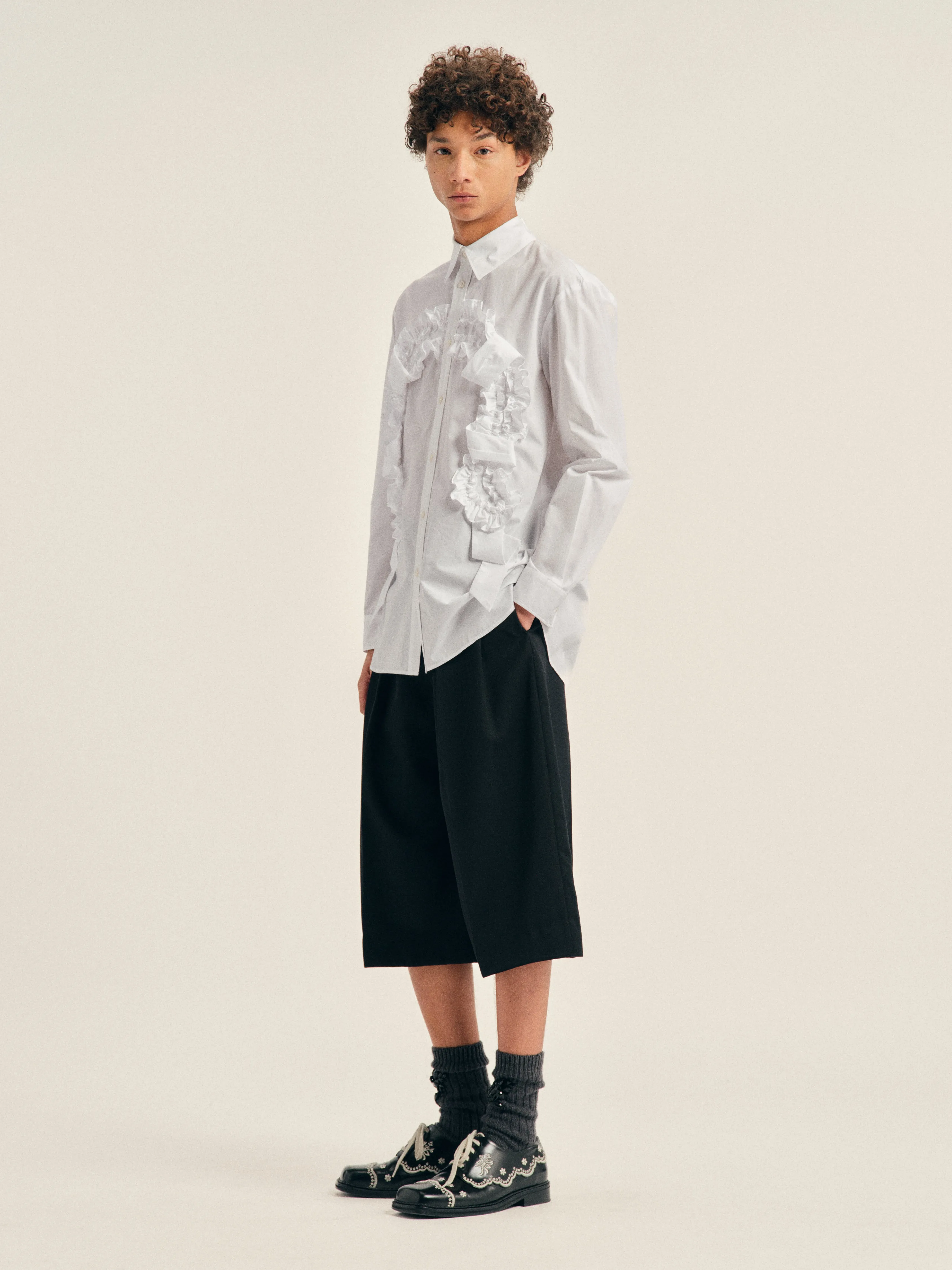 Ruffle Horseshoe Easy Shirt sold by Simone Rocha product image thumbnail 3