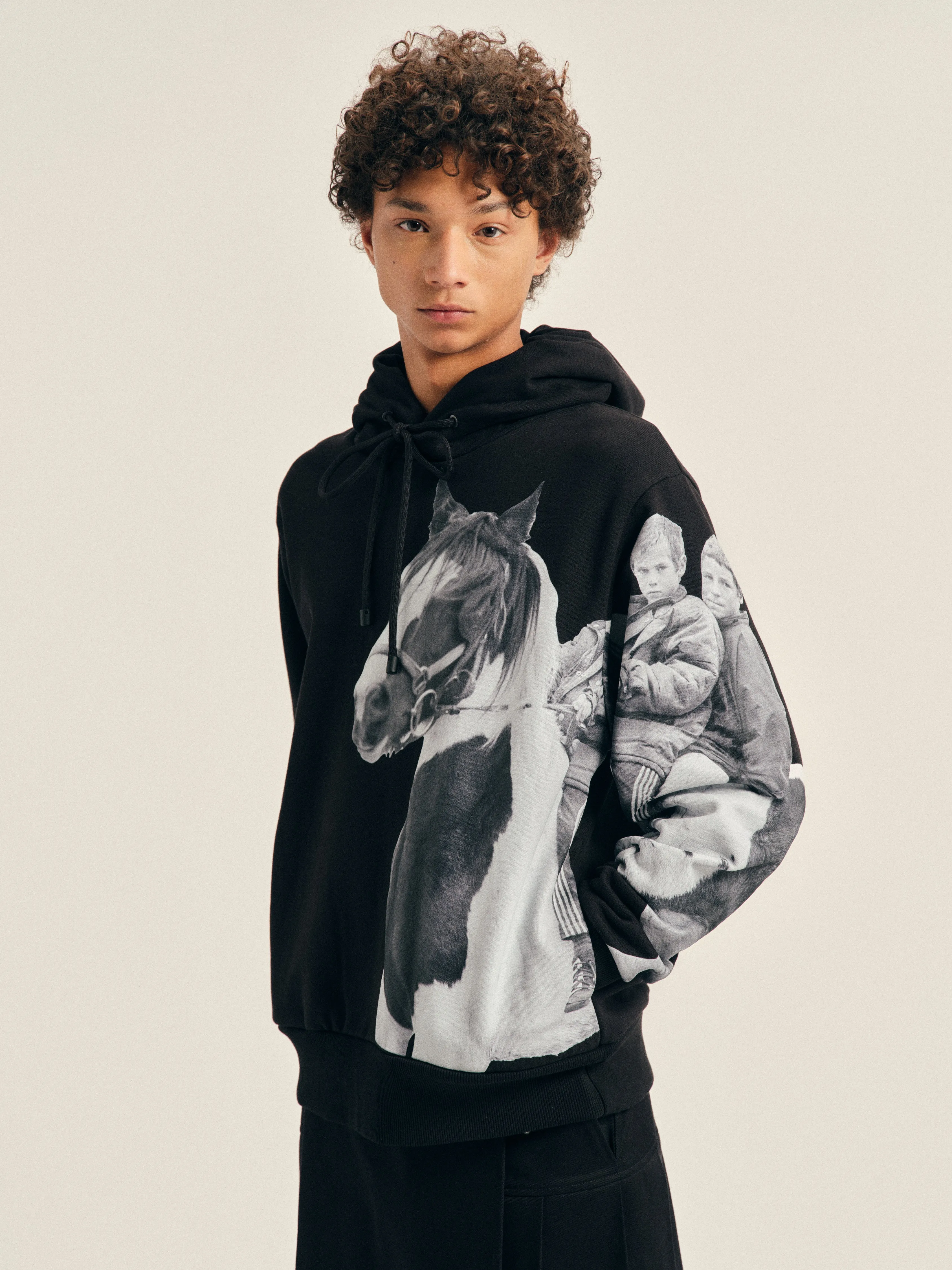 Boxy Pony Kid Print Hoodie sold by Simone Rocha product image thumbnail 3