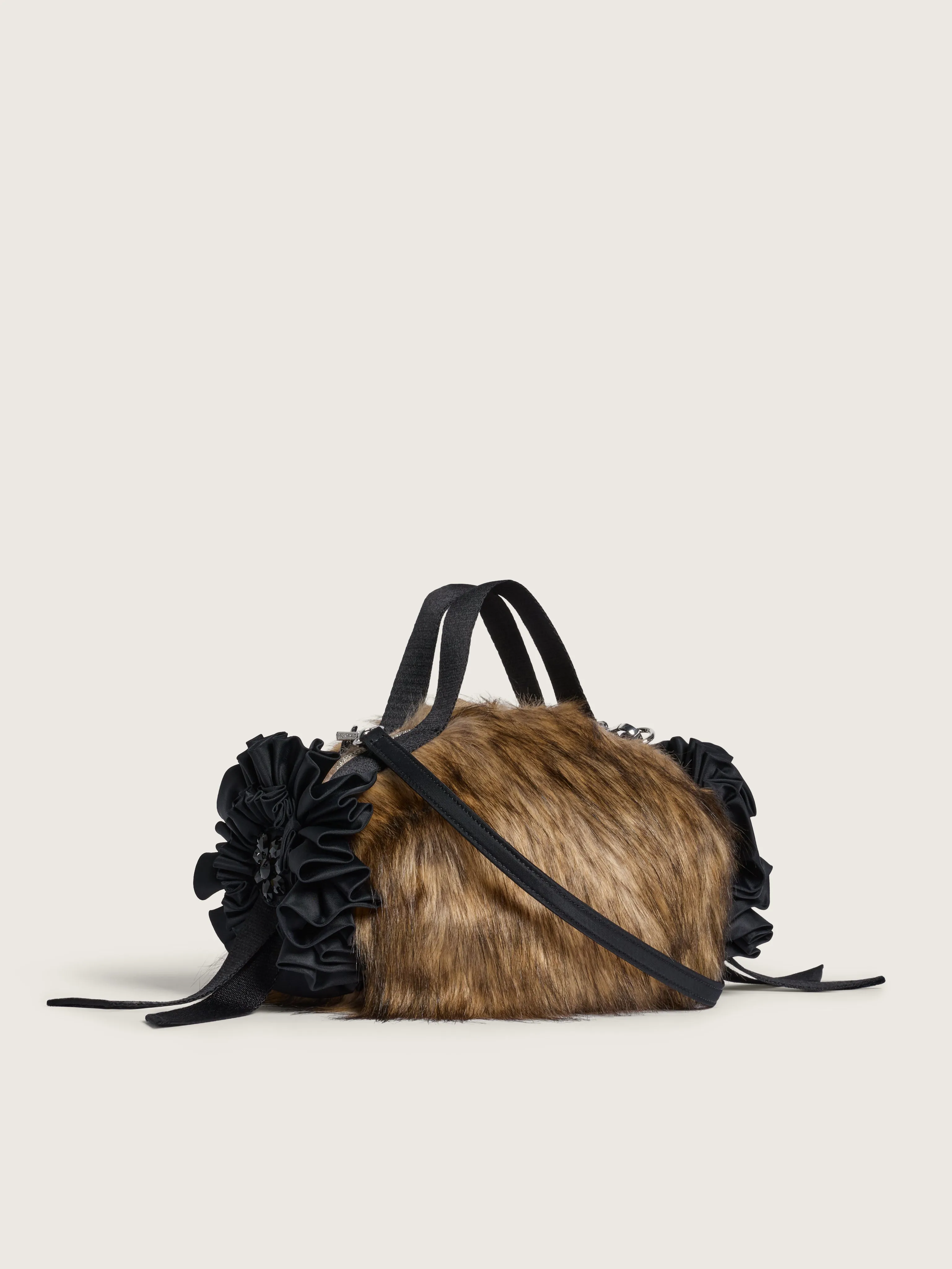 Embellished Mini Faux Fur Double Ribbon Rosette Bag sold by Simone Rocha product image thumbnail 2