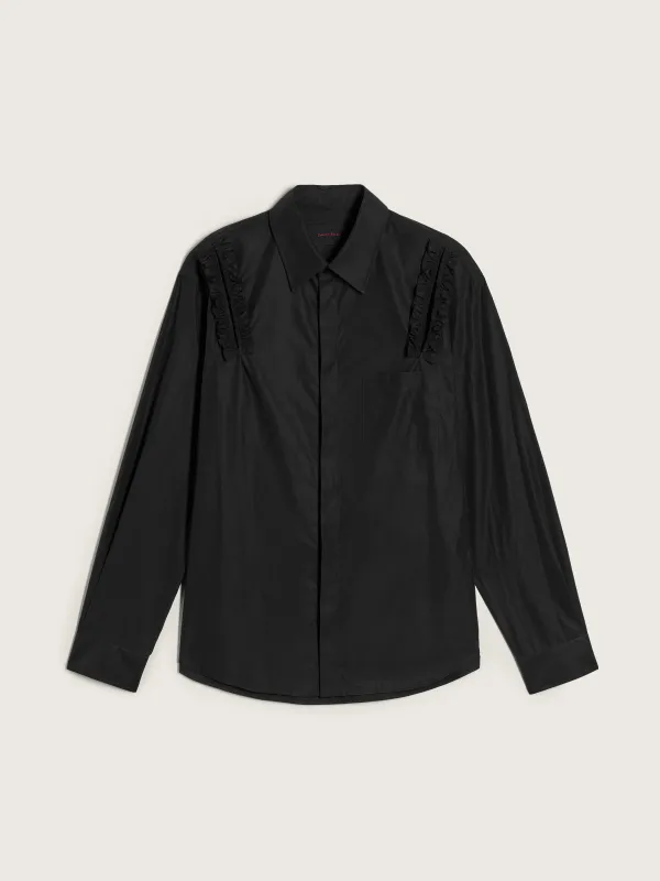 Ruffle Slash Classic Concealed Button Shirt made by Simone Rocha