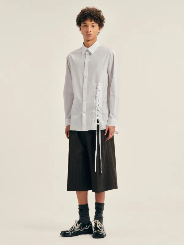 Lace Up Hem Easy Shirt made by Simone Rocha