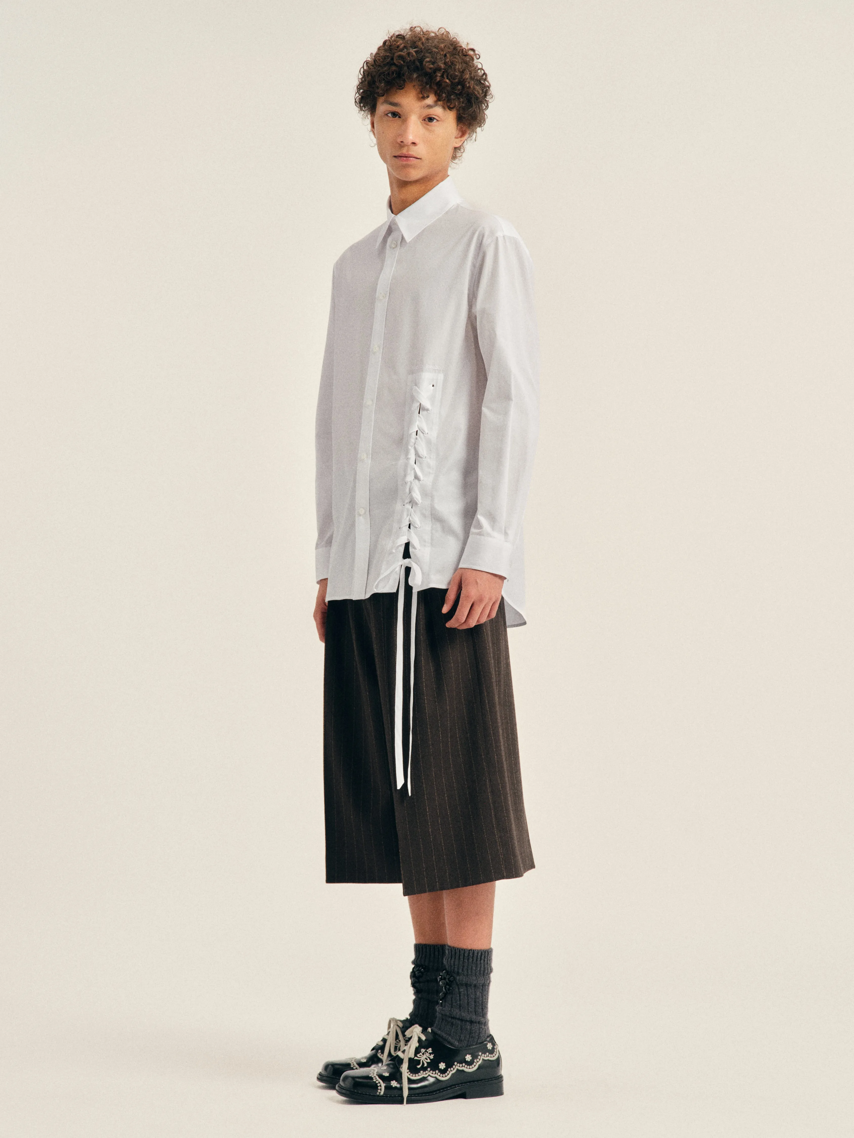 Lace Up Hem Easy Shirt sold by Simone Rocha product image thumbnail 2
