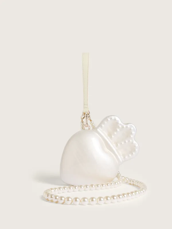 Pearl Crossbody Claddagh Bag made by Simone Rocha