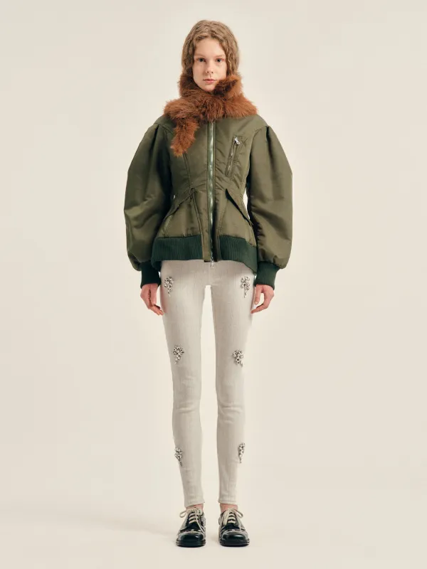 Embellished Pointelle Ruffle Frill Long Johns made by Simone Rocha
