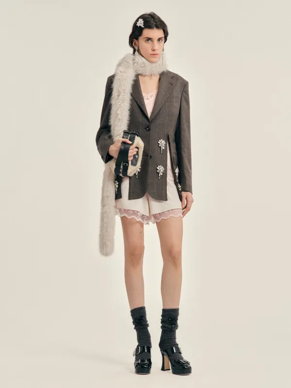 Embellished Hem Slice Jacket made by Simone Rocha