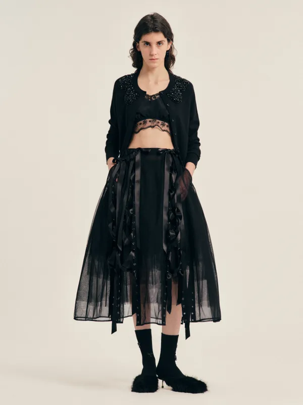 Unraveling Ribbon Sculpt Skirt made by Simone Rocha