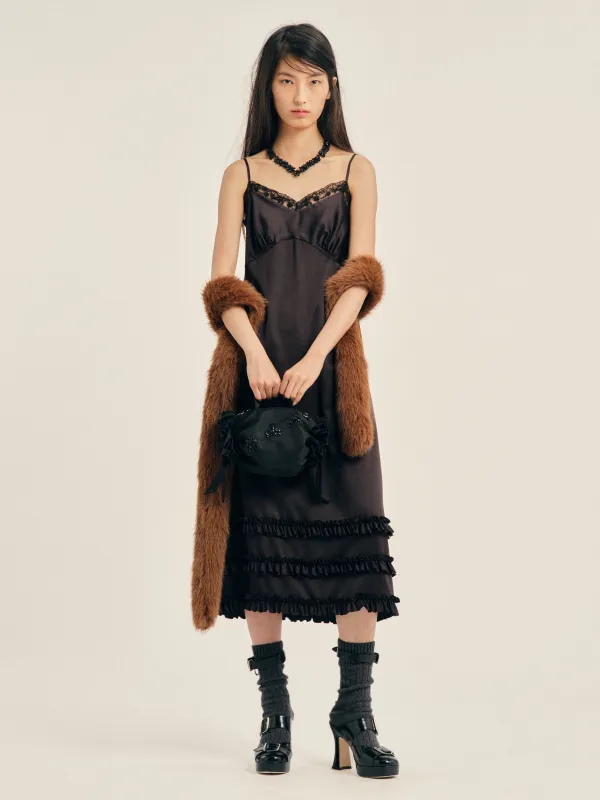 Ruffle Frill Hem Slip Dress made by Simone Rocha