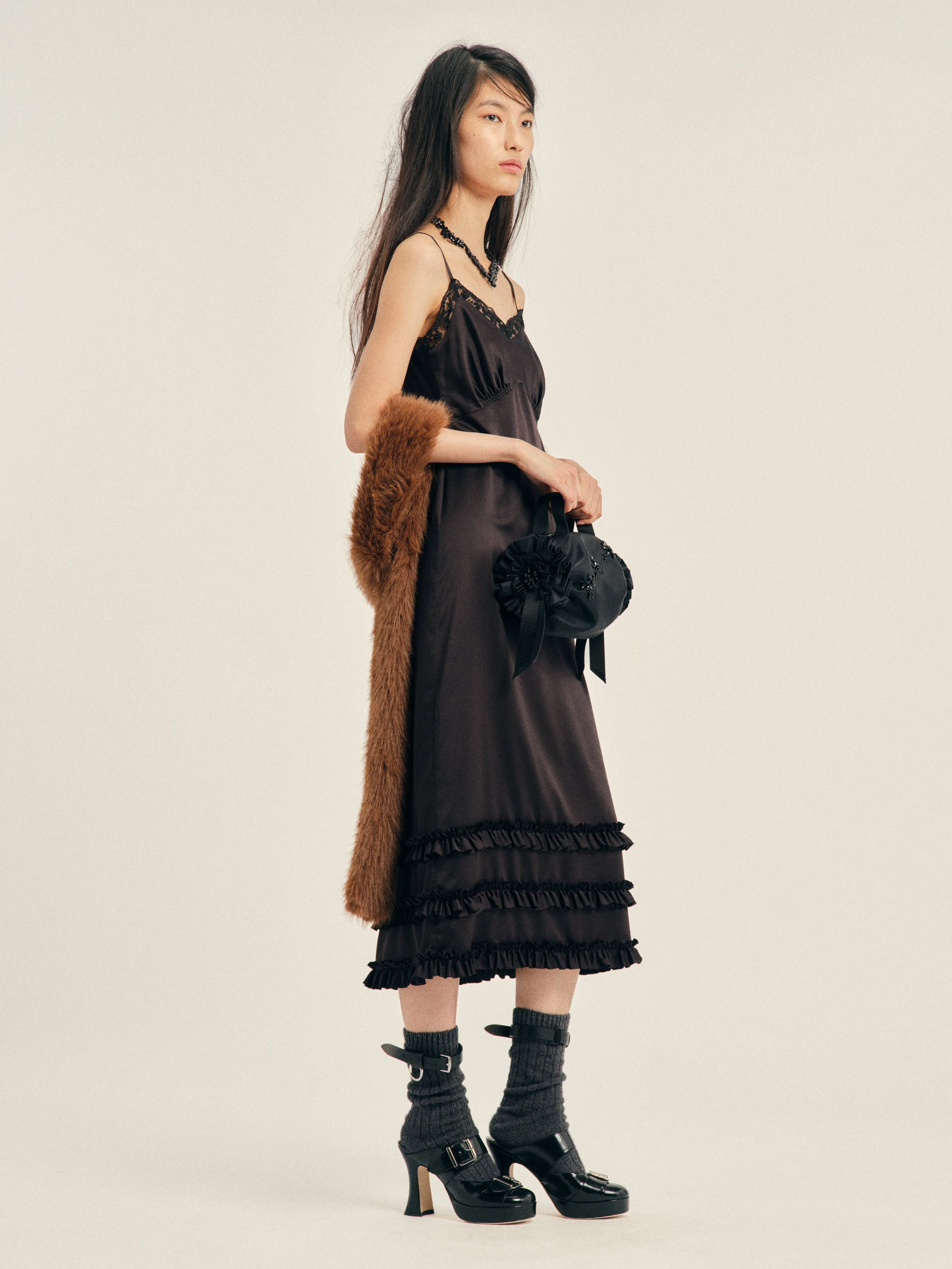 Ruffle Frill Hem Slip Dress sold by Simone Rocha product image thumbnail 2