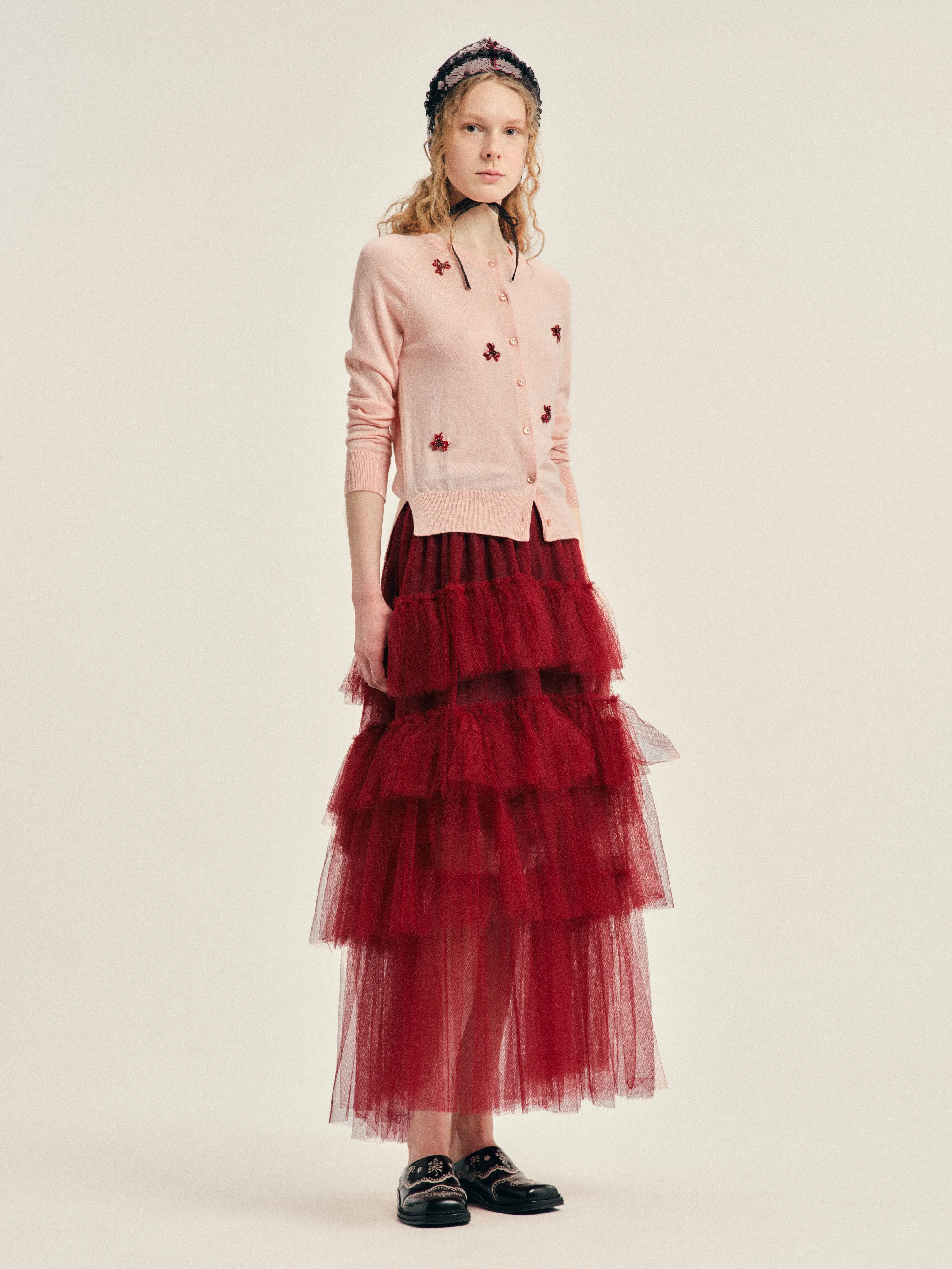 Embellished Classic Merino Silk Cardigan sold by Simone Rocha product image thumbnail 3