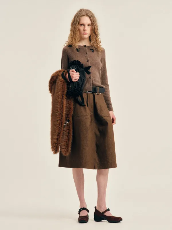 Embellished Utility Hip Bustle Skirt made by Simone Rocha