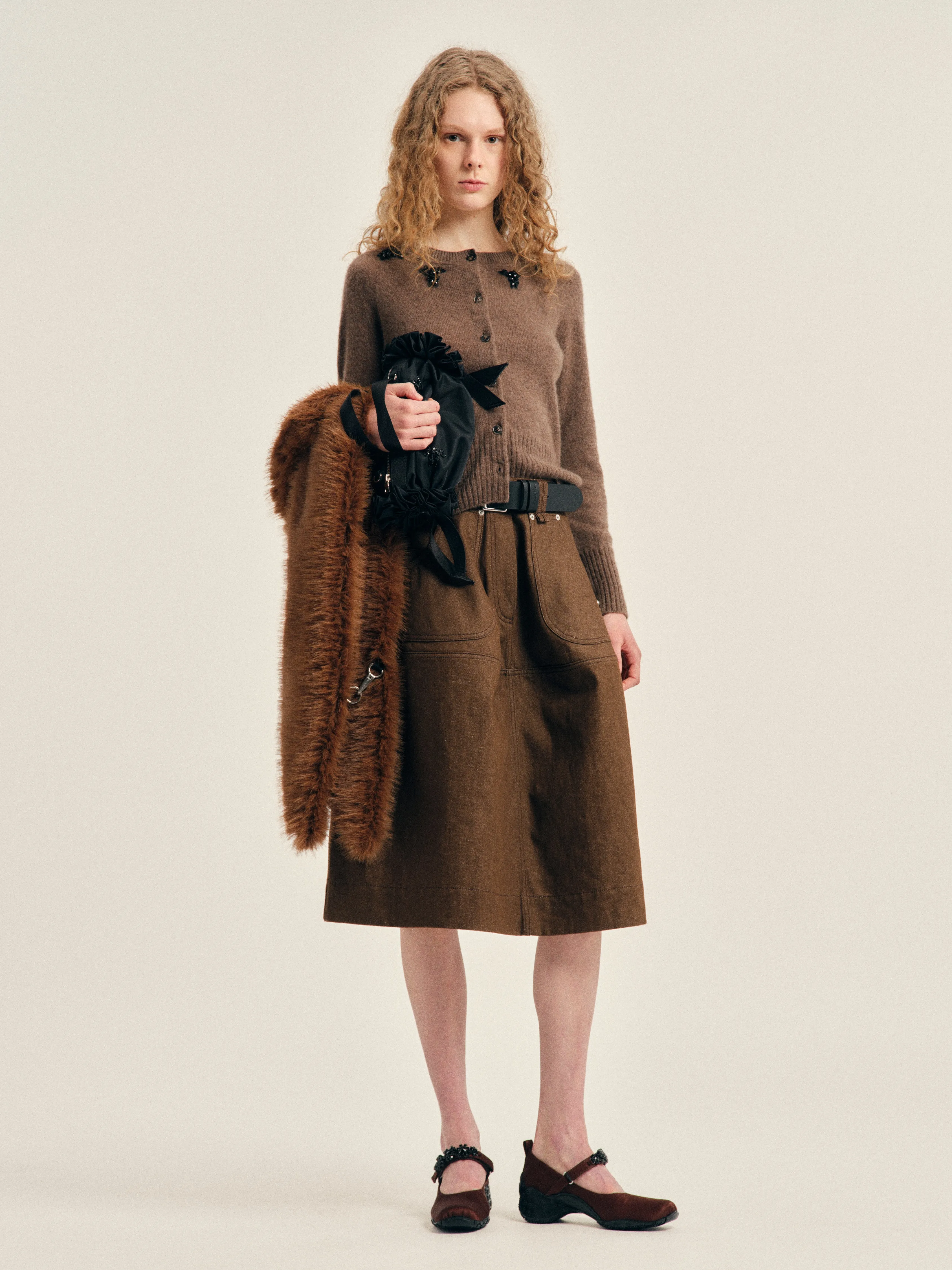 Embellished Utility Hip Bustle Skirt sold by Simone Rocha