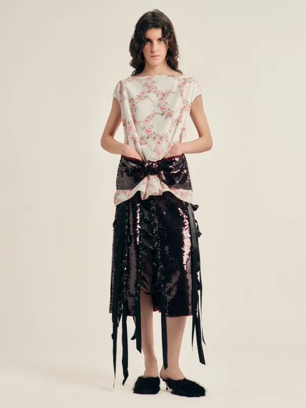 Unraveling Ribbon Ring Skirt made by Simone Rocha