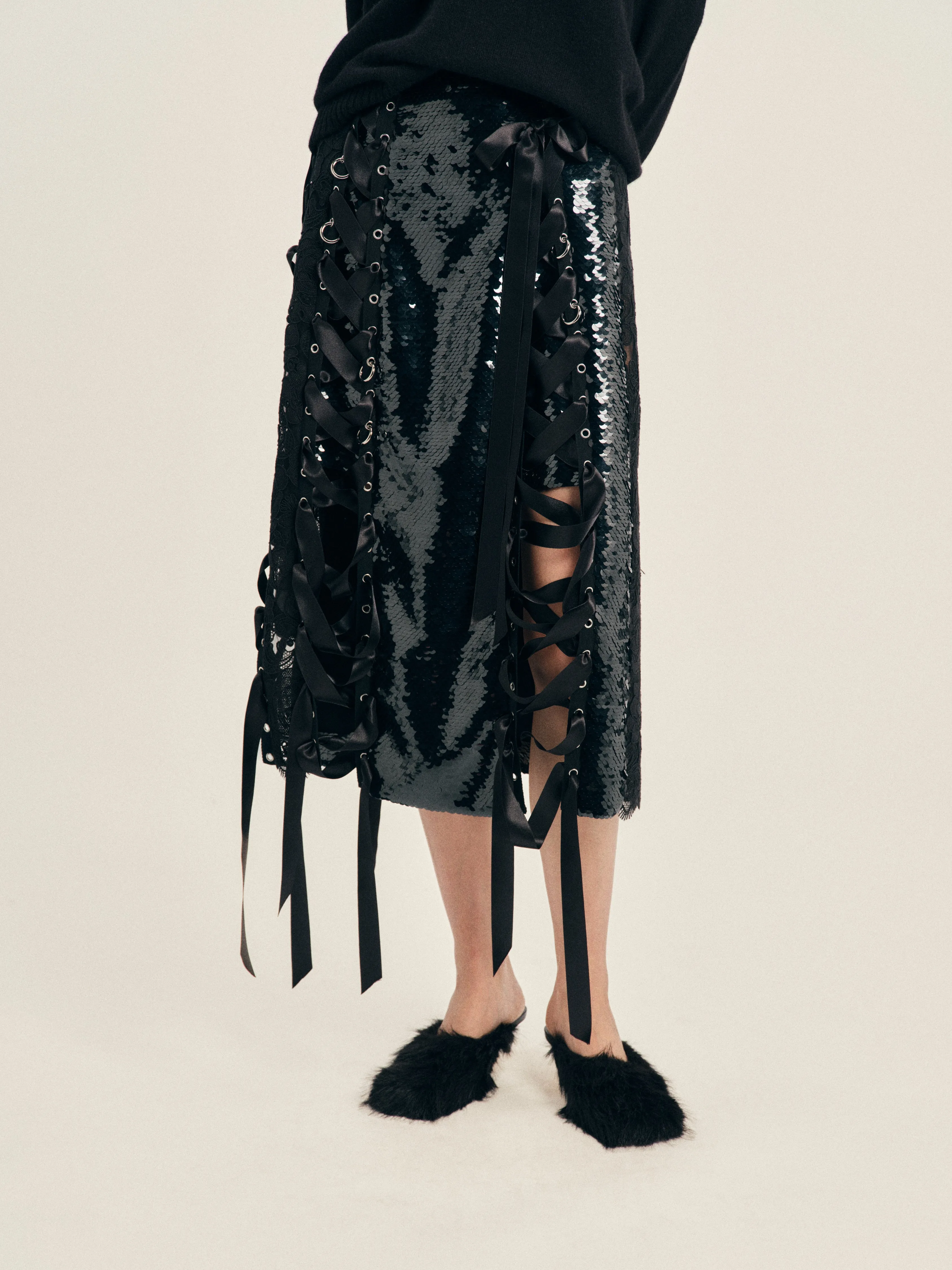Unraveling Ribbon Patchwork Ring Skirt sold by Simone Rocha product image thumbnail 4