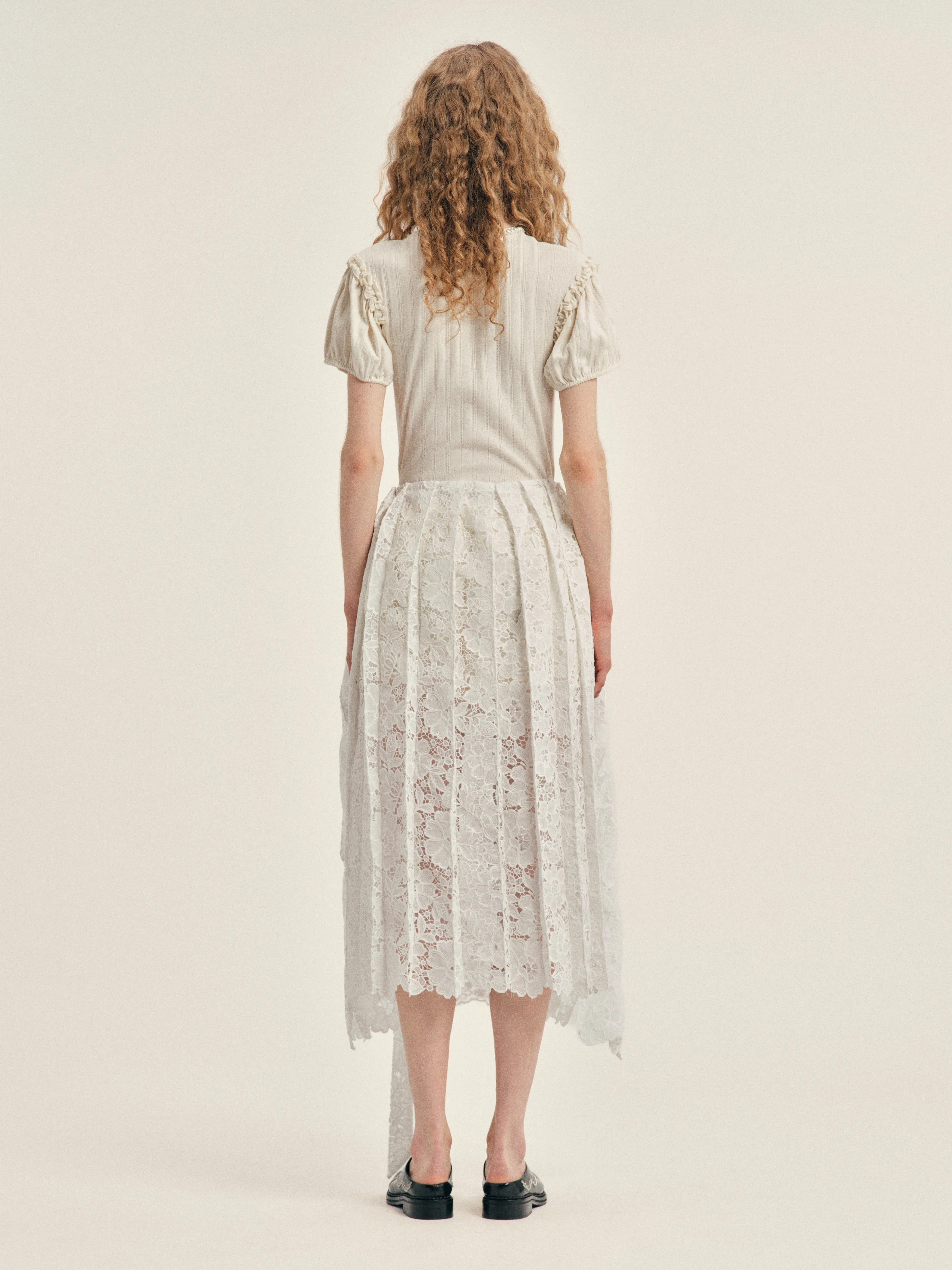 Pleated Sheer Panel Wrap Skirt sold by Simone Rocha product image thumbnail 3
