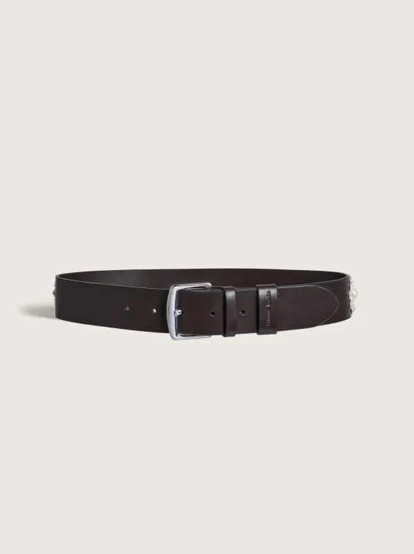 Embellished Leather Belt made by Simone Rocha