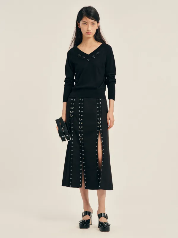 Grommet Ring Sculpt Ripple Skirt made by Simone Rocha