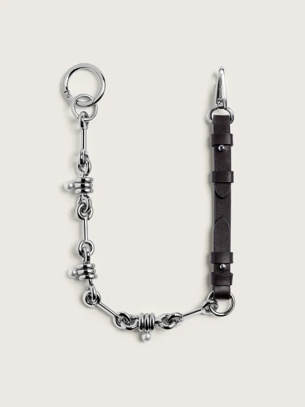 Bridle Stacked Link Pearl Chain Wallet Chain made by Simone Rocha