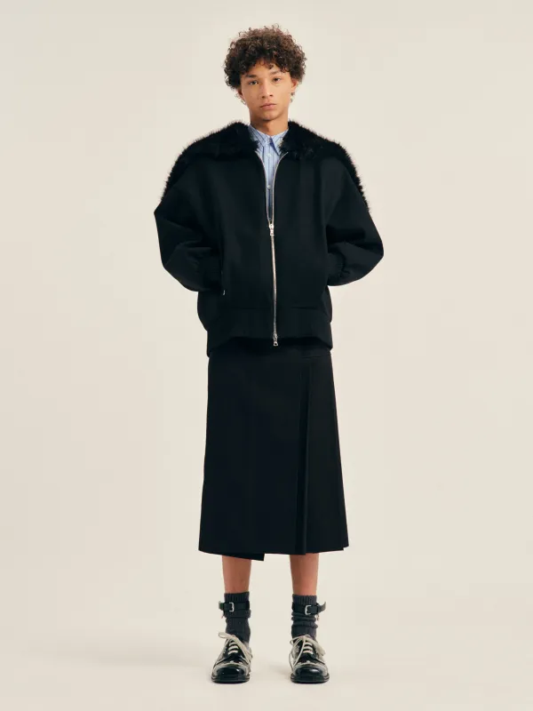 Oversized Split Faux Fur Hood Jacket made by Simone Rocha