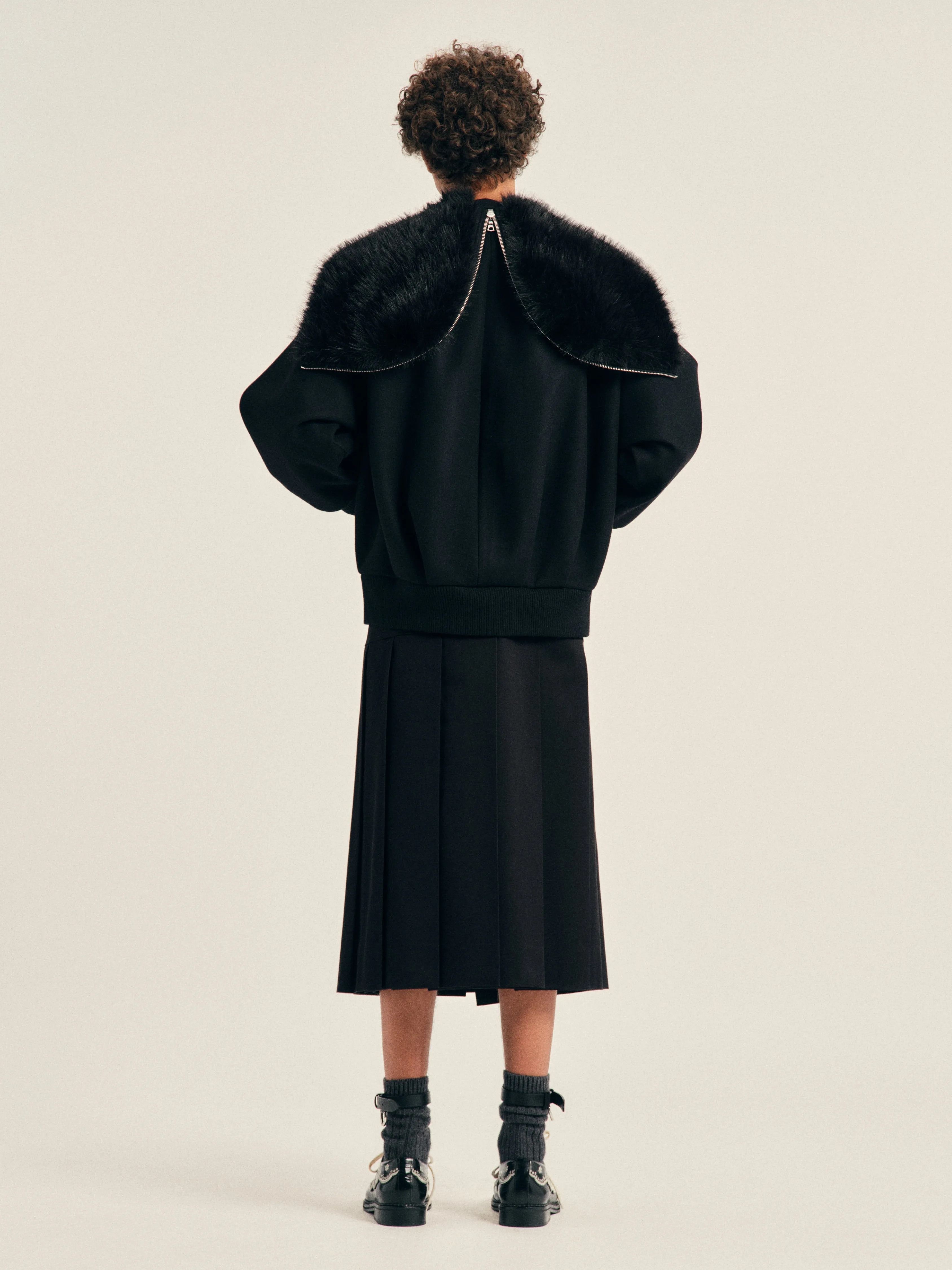 Oversized Split Faux Fur Hood Jacket sold by Simone Rocha product image thumbnail 3