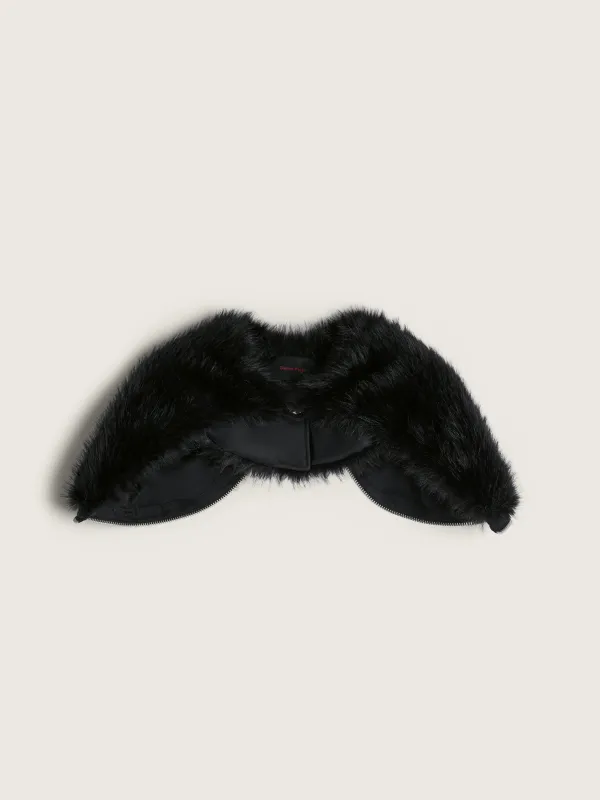 Split Faux Fur Zip Hood made by Simone Rocha