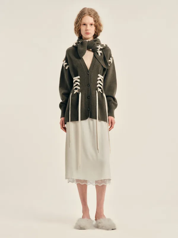 Merino Sculpted Corset Cardigan made by Simone Rocha