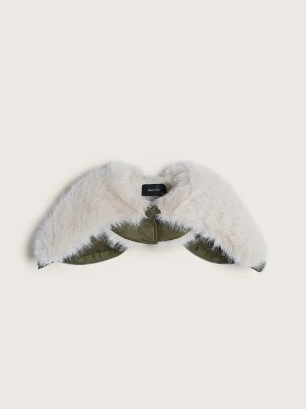 Split Faux Fur Zip Hood made by Simone Rocha