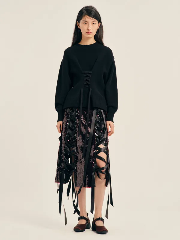 Merino Sculpted Corset Jumper made by Simone Rocha