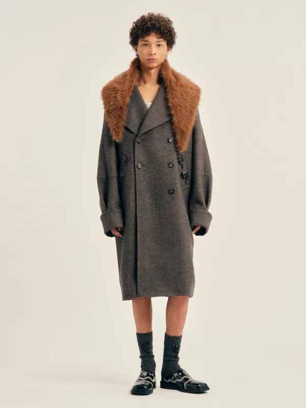 Embellished Double Breasted Slash Coat made by Simone Rocha