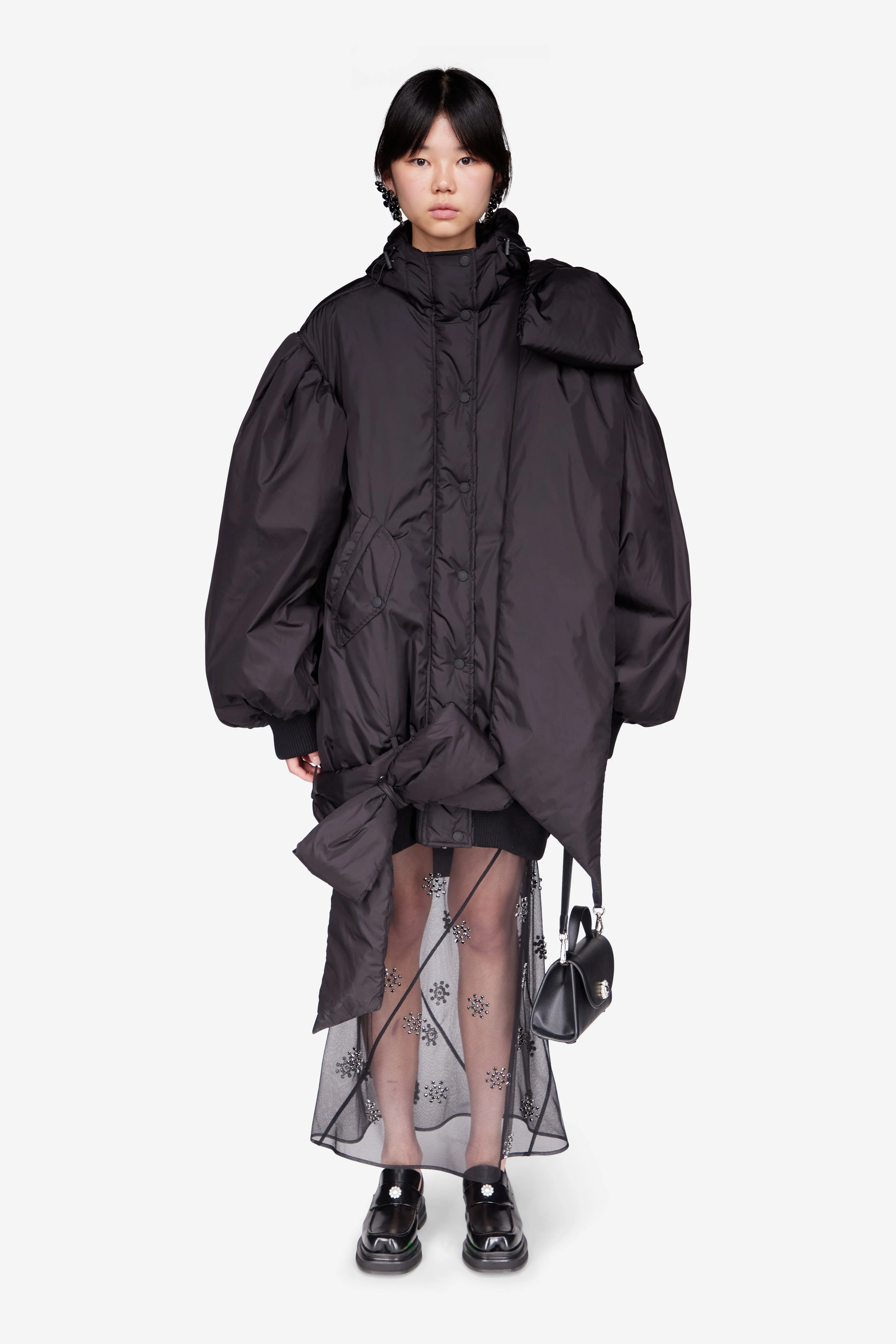 Oversized Shoulder Bow Bomber Jacket sold by Simone Rocha