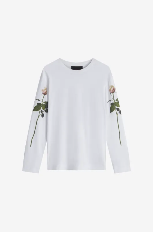 Rose Print Long Sleeve T-Shirt sold by Simone Rocha