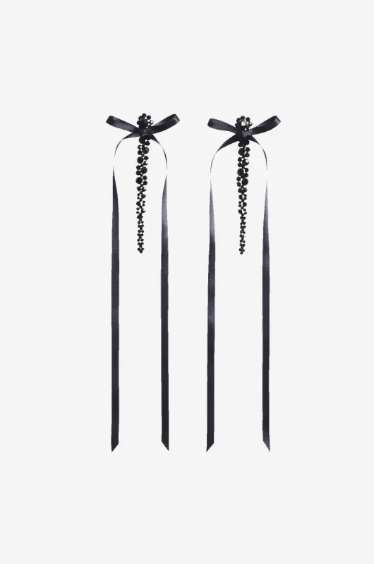 Bow Ribbon Drip Earrings sold by Simone Rocha