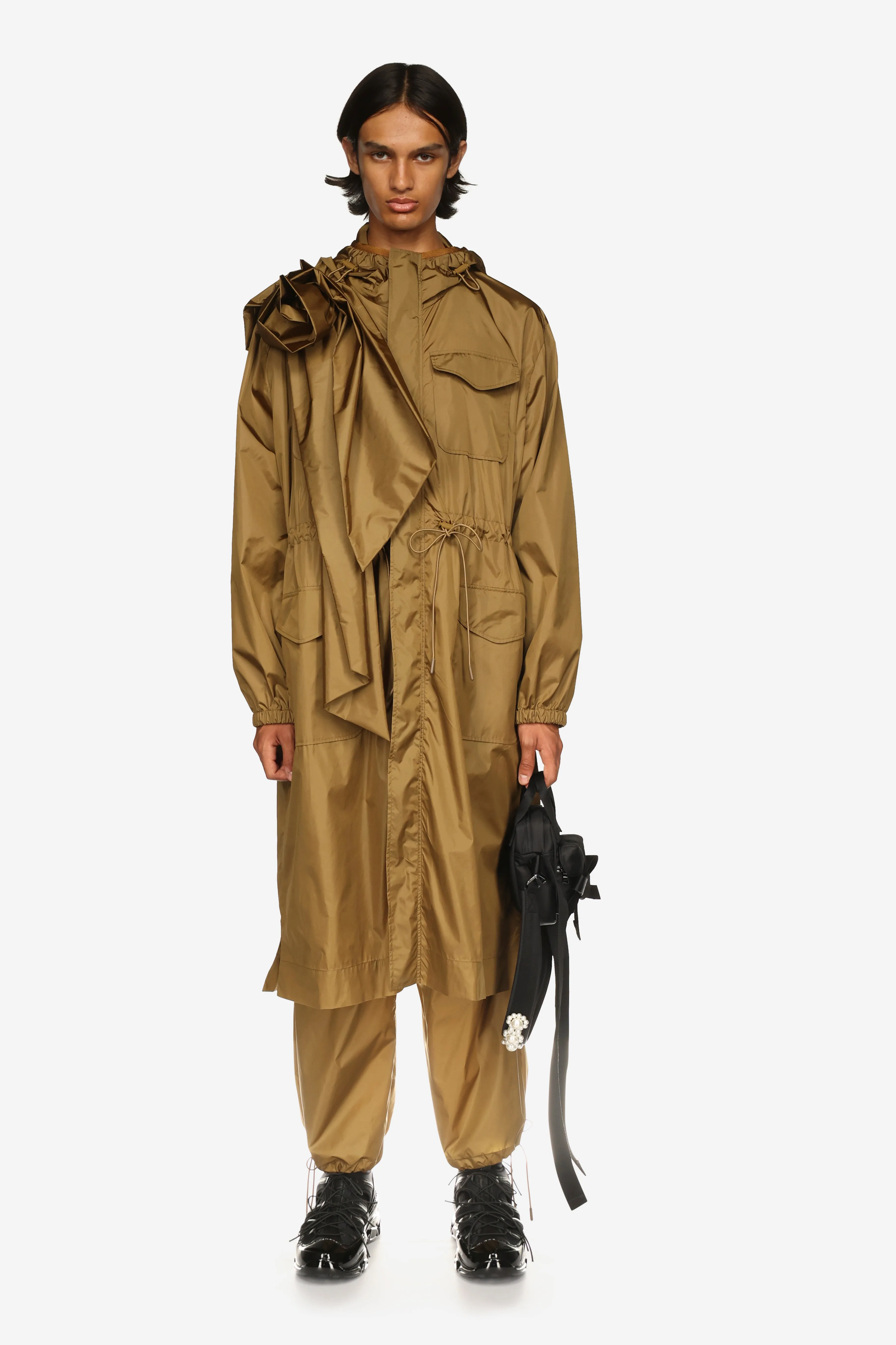 Pressed Rose Utility Tech Parka sold by Simone Rocha