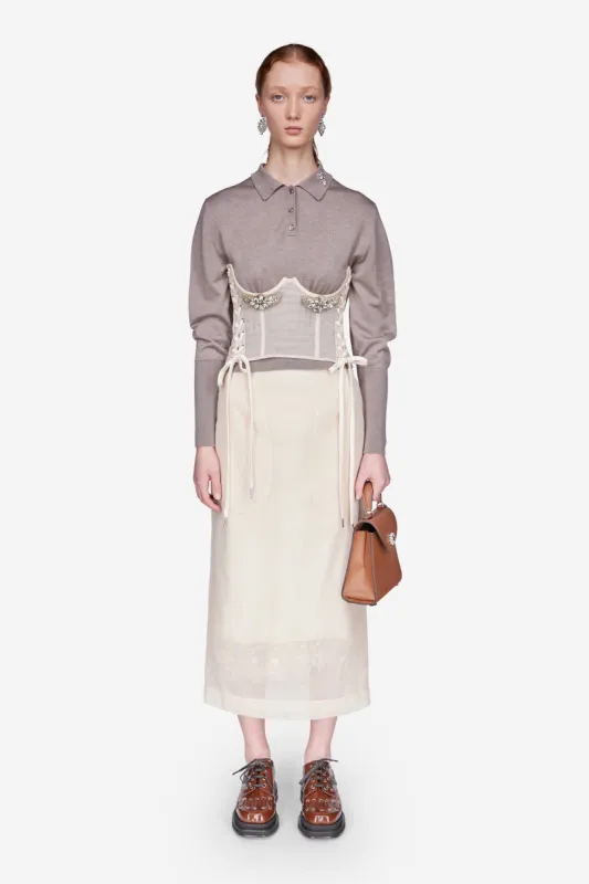Sheer Midi Pencil Skirt sold by Simone Rocha