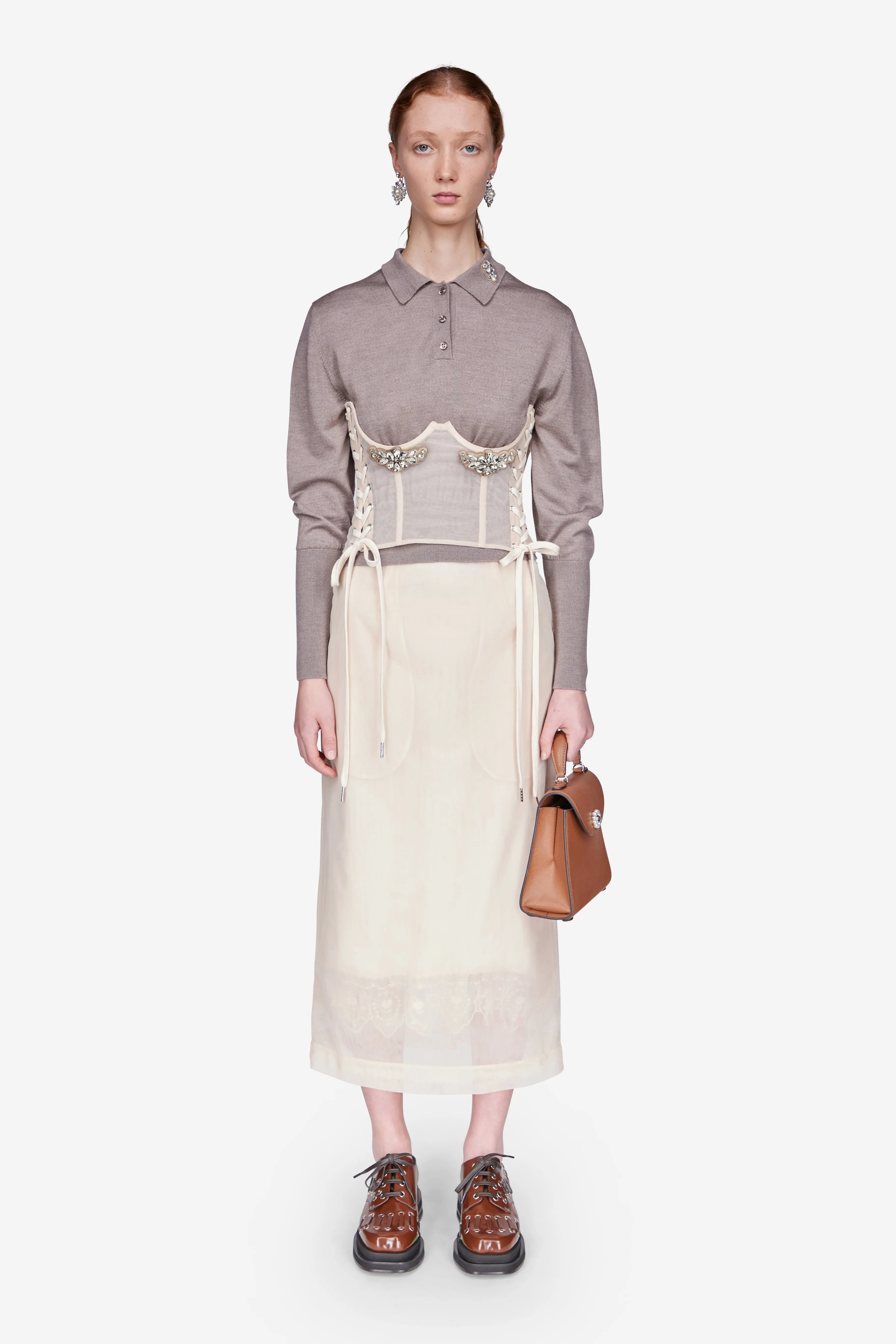 Sheer Midi Pencil Skirt sold by Simone Rocha