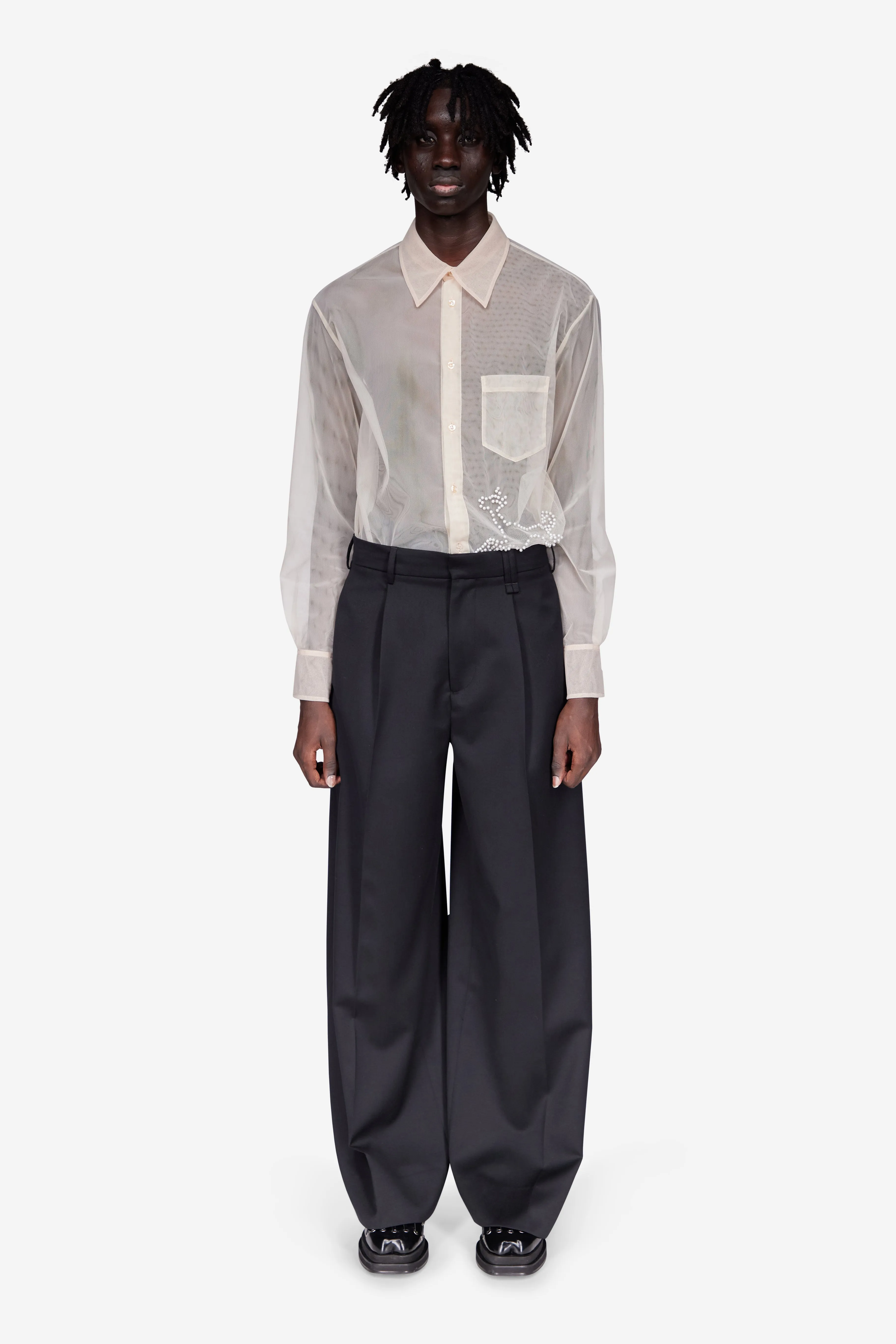 Pleated Wide Leg Trouser sold by Simone Rocha