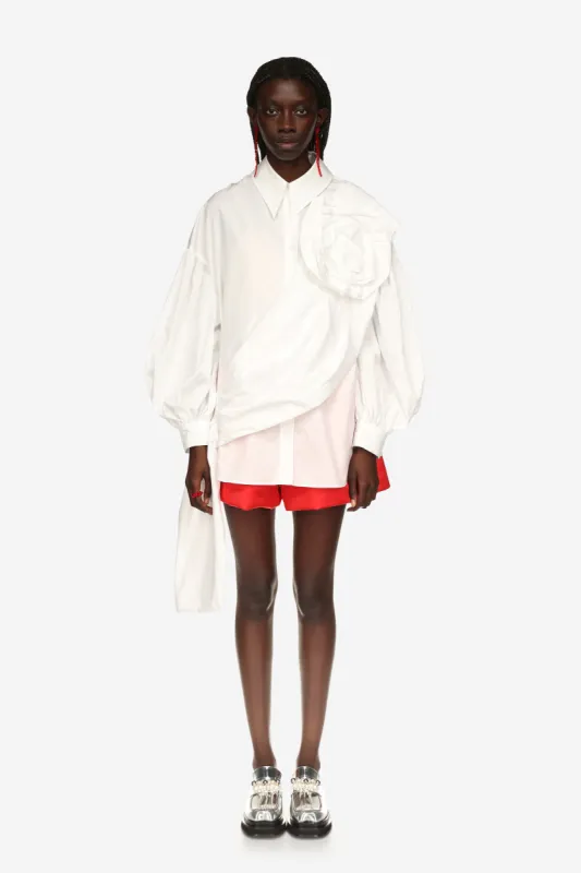 Signature Sleeve Rose Sash Shirt sold by Simone Rocha