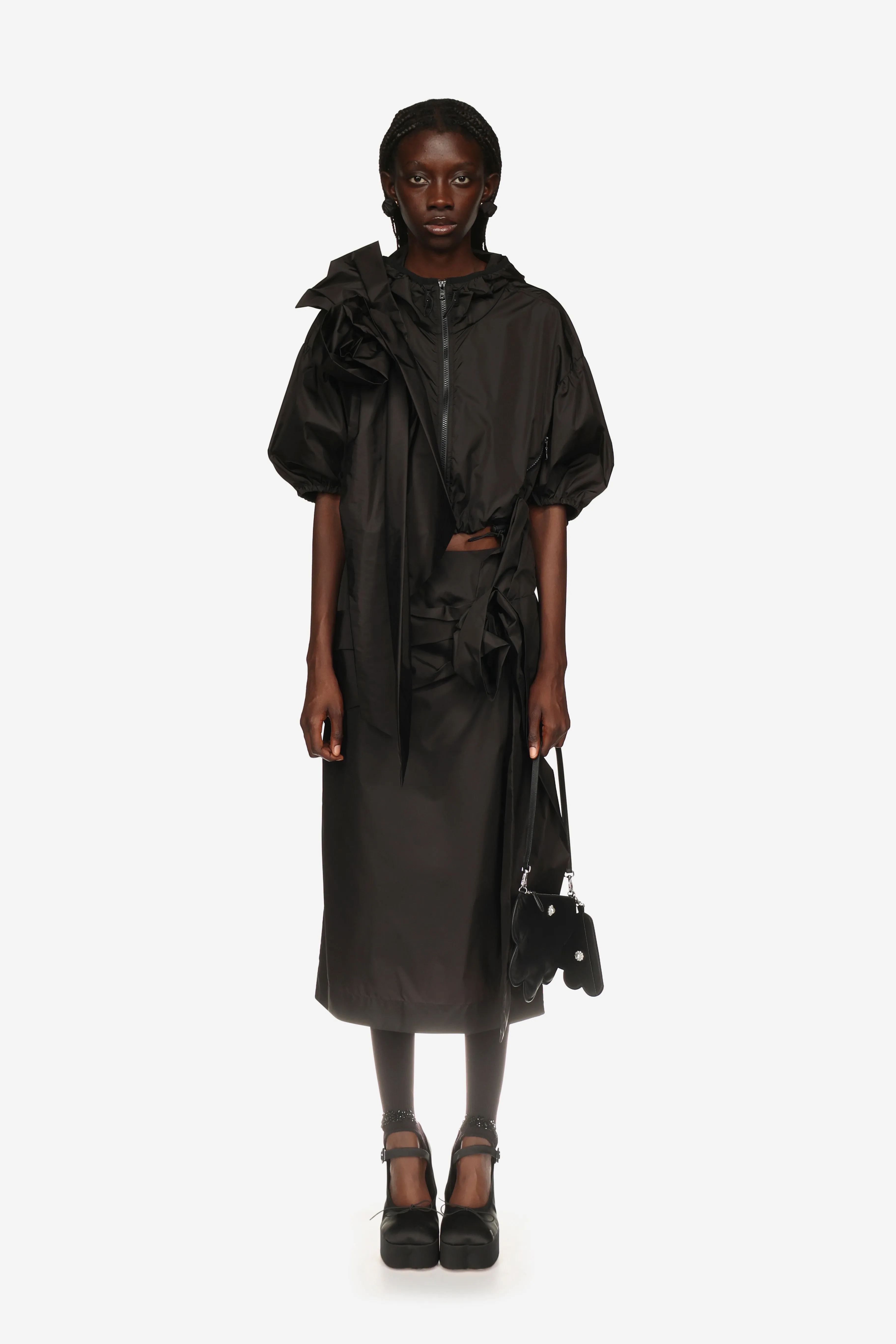Pressed Rose Cropped Tech Jacket sold by Simone Rocha