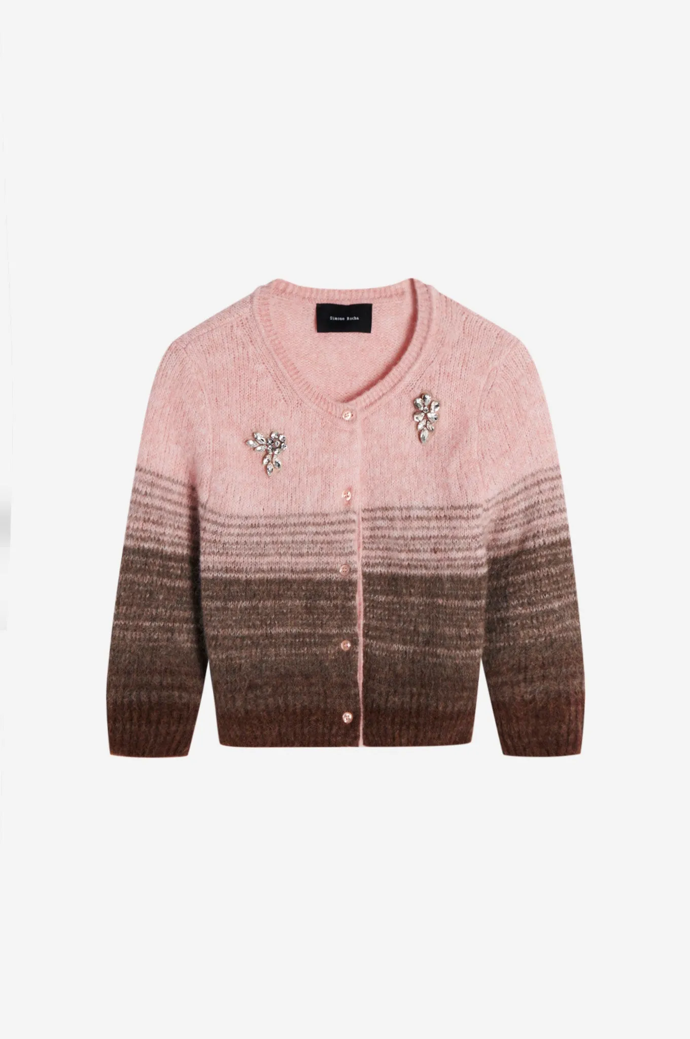 Embellished Cropped Alpaca Knit Cardigan sold by Simone Rocha