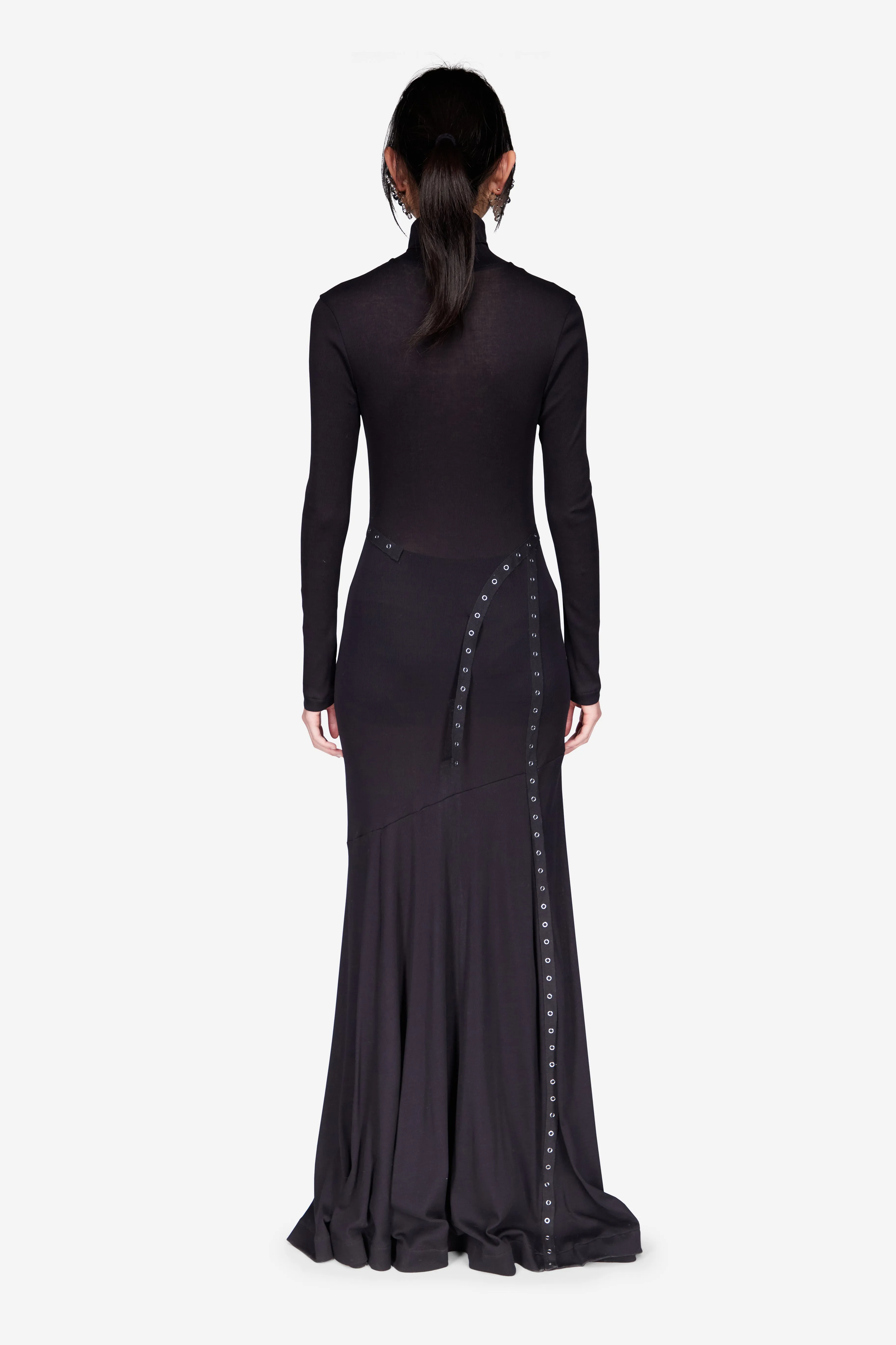 Ribbed Multi Snap Bias Cut Dress sold by Simone Rocha product image thumbnail 3