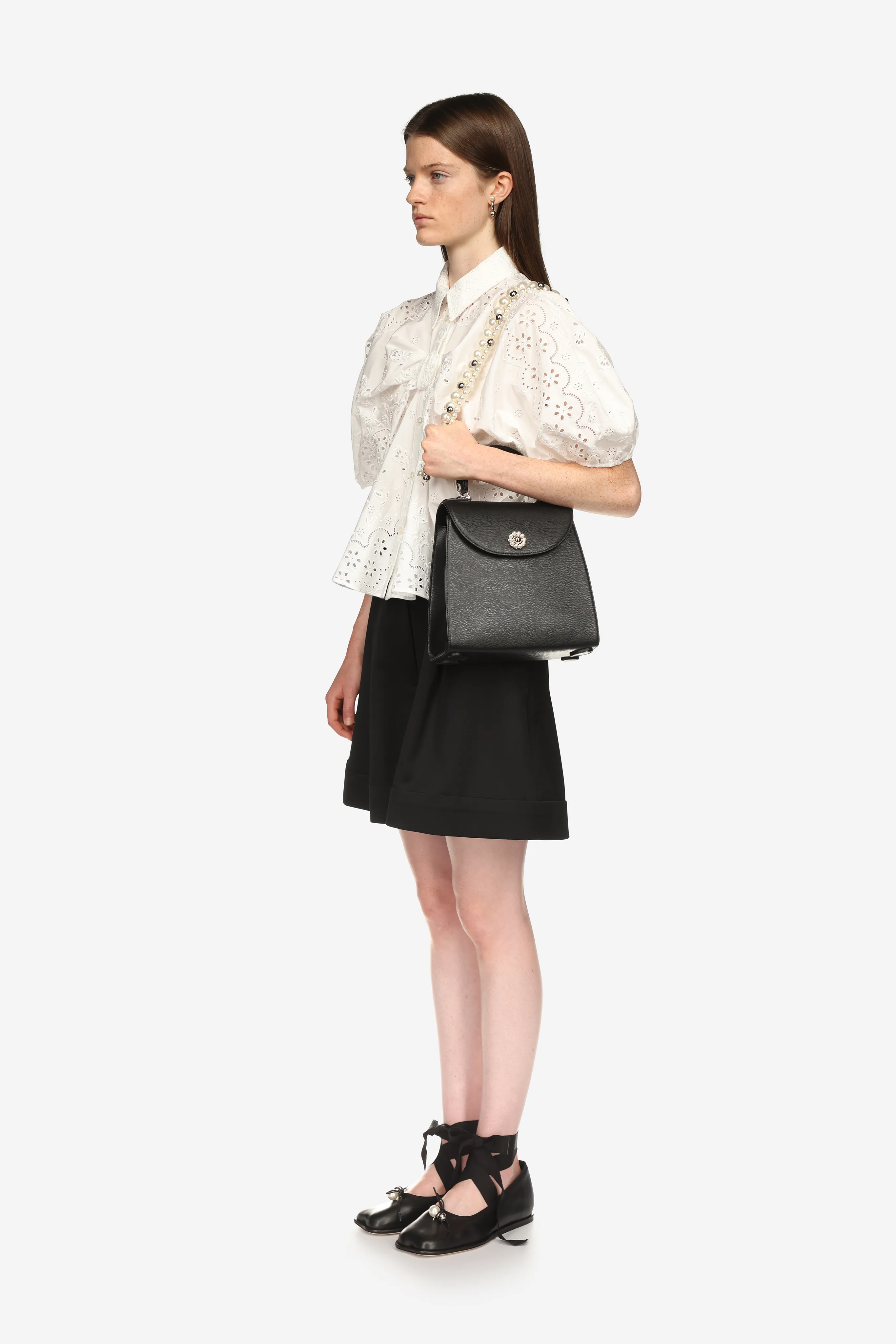 Front Bow Gathered Shirt sold by Simone Rocha product image thumbnail 2