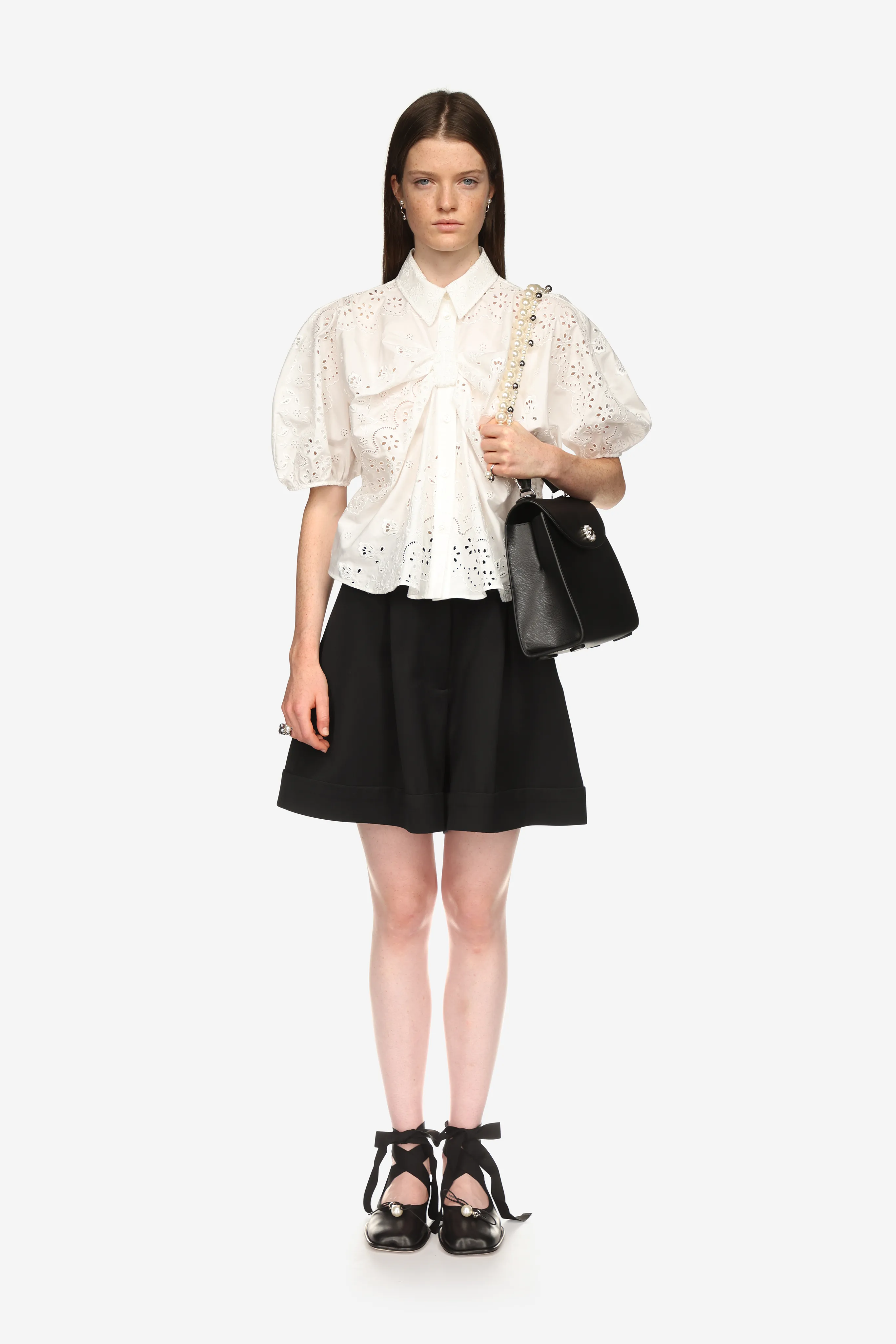 Front Bow Gathered Shirt sold by Simone Rocha