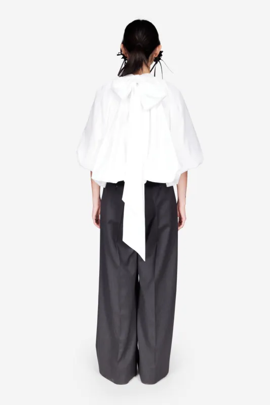 Furry Welt Pocket Wide Leg Trousers sold by Simone Rocha