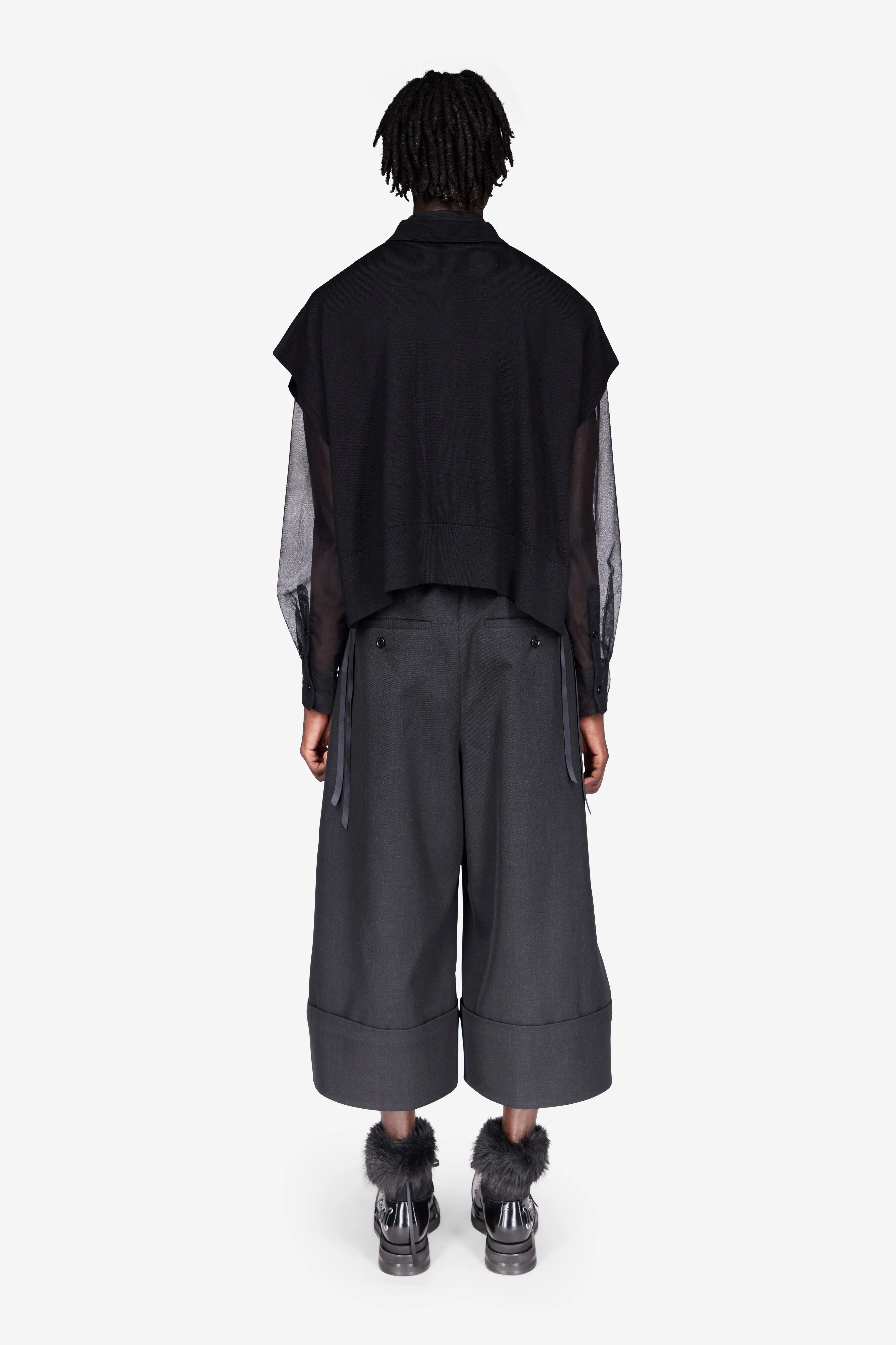 Embellished Relaxed Knit Polo Bib sold by Simone Rocha product image thumbnail 4