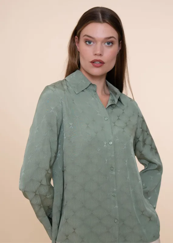 Dercum Blouse Stone Green sold by Simple