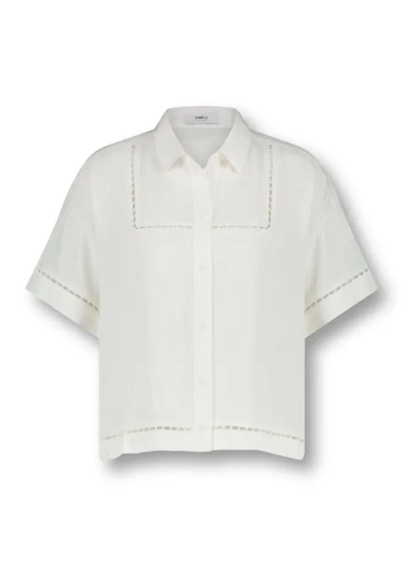 Cece Blouse Egret sold by Simple