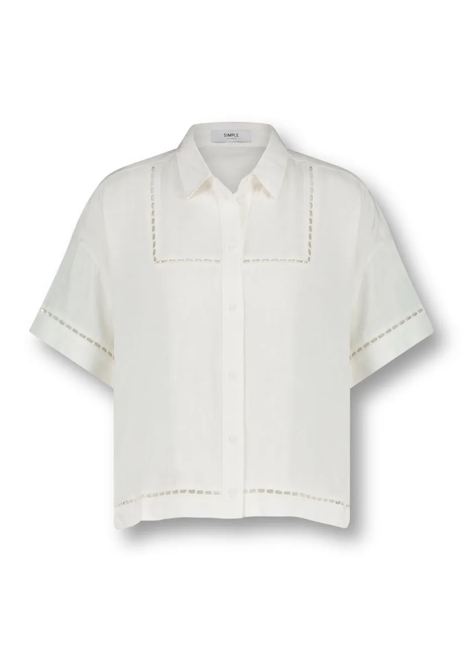Cece Blouse Egret sold by Simple