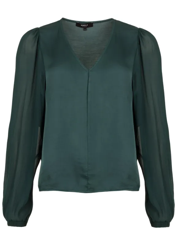 Misty Blouse Deep Emerald sold by Simple