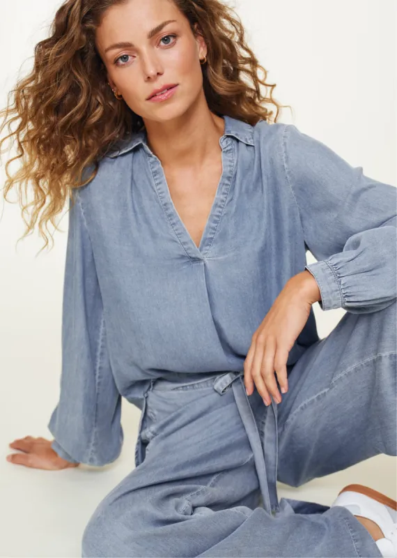 Dubi Blouse Sun Faded Blue sold by Simple