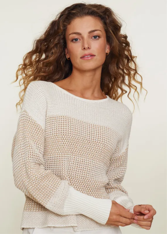Lagos Sweater Egret/ Desert sold by Simple